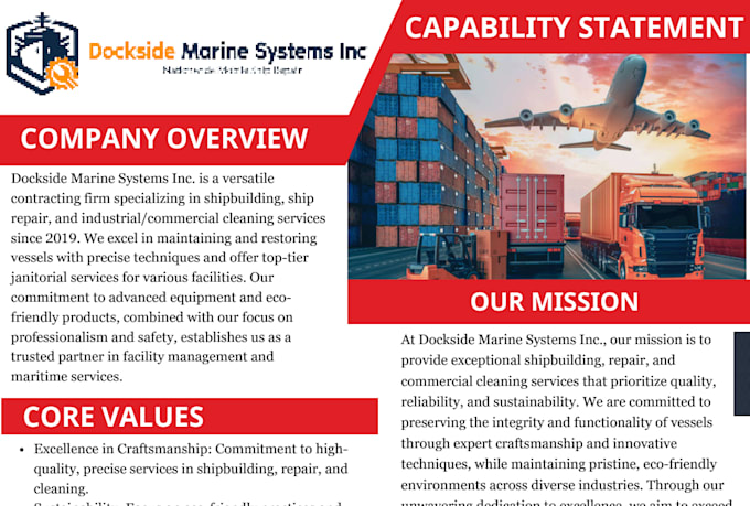 capability statement, government capability statementfor government contract